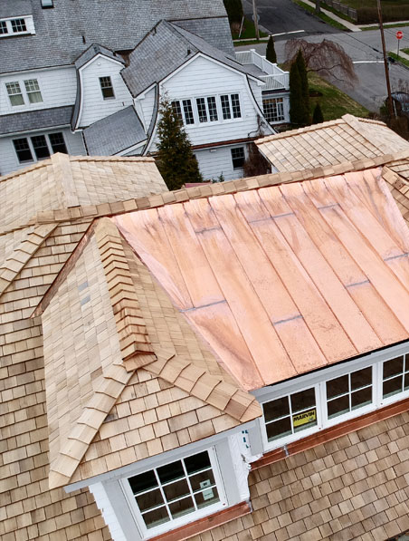 home cedar roof copper